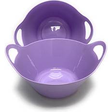 Mintra Home Plastic Bowls with Handles 2 Pack Large 4.5L Serving Bowl 2pcs