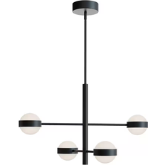AFX Verona 30 Inch Wide Black Pendant Lamp 30"