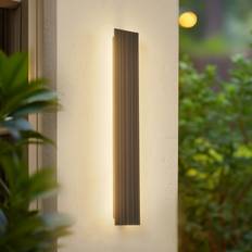 Lucande Udendørs LED-Væglampe Melira 60 cm Antracit Vægarmatur