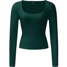 Shein Womens Solid Color Slim Fit Long Sleeve TShirt