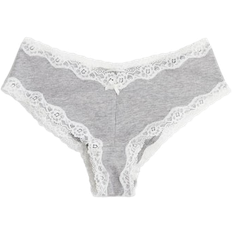 H&M Cotton & Lace Hipster Briefs 5-pack - Grey Marl/White/Black