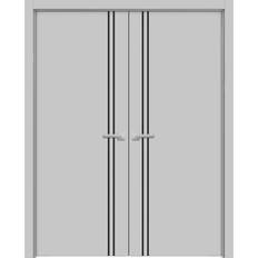 Doors SartoDoors Solid French Double Doors 60 96 in Brown Interior Door (x)