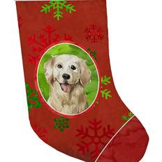 Gold Stockings Caroline's Treasures Snowflakes Golden Retriever Christmas-Stockings Multicolor Stocking