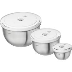 Zwilling Vakuumskålset S/M/L 6-st Rostfritt Stål Silver-Vit Matlåda 3st