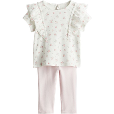 H&M Baby Pink 2-piece jersey top and leggings set 9-12M