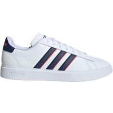 Grand court cloudfoam adidas Grand Court 2.0 Sneaker in White/Dark Blue/Scarlet