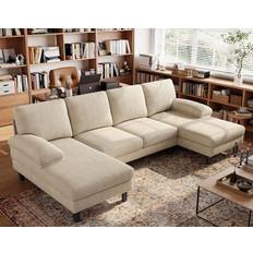 Linsy Home Multi Color Sectional 34.65 H X 111.02 W X 55.91 D Sofa 111" 4 Seater