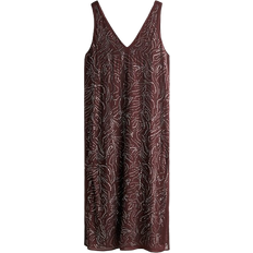 H&M Damen Kleid mit Strassverzierung Rot