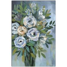24 x 36 canvas Creative Products Blue Floral Bouquet 24x36 Canvas Art Wall Decor 24x36"