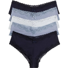 H&M Microfibre Hipster Briefs 5-pack - Navy Blue/Dusty Blue