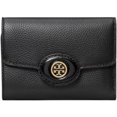 Tory Burch Small Robinson Pebbled Wallet - Black