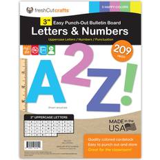 Creativity Books FreshCut Crafts Bulletin Board Letters & Numbers Happy 3 in Capital Alphabet 209 pcs