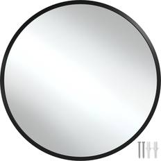 tectake Rundt Spejl Fiona Med Aluminiumsramme 70 cm Vægspejl
