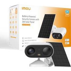 IMOU Cell Go Full Color Kit Solarpanel 3MP WLAN Überwachungskamera Akku Weiß 88 mm