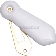 Building Materials Heritage brass Covered Escutcheon Plain White 6cm H x 2.4cm W