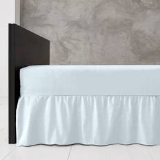 Blue Valance Sheets GC GAVENO CAVAILIA Diamond 144 Thread Count Ruffled Bed Sky 3' Valance Sheet Blue