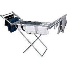 Heated airer with wings Abode Foldable Freestanding Drying Rack - Silver