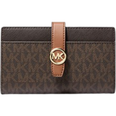Michael Kors Greenwich Medium Signature Logo Wallet - Brown