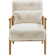 Dunelm Alpine Supersoft Faux Fur Spindle Accent Chair Armchair 86cm