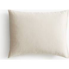 H&M Cotton Muslin Pillowcase Pillow Case Beige (60x50cm)