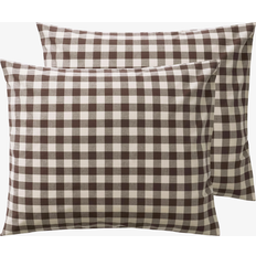 Jotex LAUREN 2-pack ekologisk Brun/beige Örngott Beige, Brun (60x50cm)