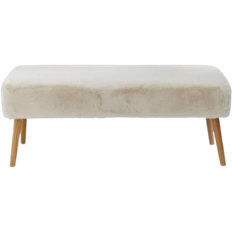 Dunelm Alpine Supersoft Faux Fur Spindle Settee Bench 116x46cm