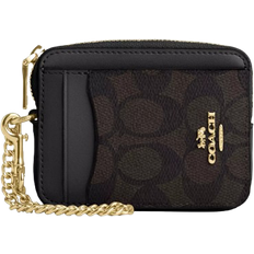 Coach Zip Card Case in Signature Canvas - Beige