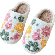 Normal/ Standard Fit Slippers Shein Fashionable Cute Floral Pattern Soft Comfortable AntiSlip Durable Indoor Slippers Warm Plush Slippers For Winter