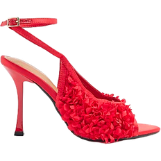 River Island Peep Toe Heeled Sandals - Red