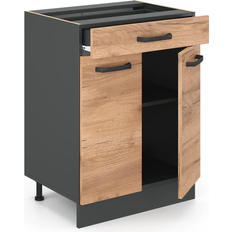 Meubles de Cuisine VICCO Meuble Cuisine R-Line Chêne De Force Doré - Marbre