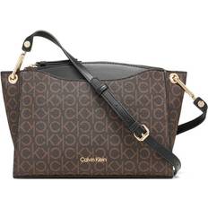 Calvin Klein Garnet Signature Crossbody Brown Khk