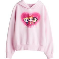 H&M Oversized Printed Hoodie - Light Pink/The Powerpuff Girls