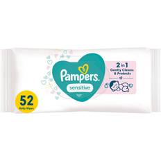 Baby wet wipes Pampers Sensitive Baby Wipes Plastic Free 1 Pack = 52 Baby Wet Wipes