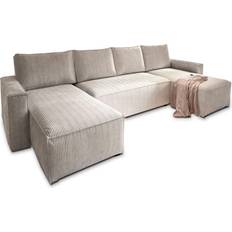 Masseno Ecksofa ASPRA Creme Sofa 295cm 5-Sitzer