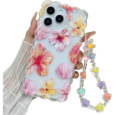 Shein Stylish TPU Lemon Flower Pattern Protective Phone Case With Beaded Bracelet For IPhone XR IPhone Pro Max IPhone IPhone IPhone IPhone
