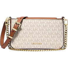 Michael Kors Bryant Signature Logo Convertible Pochette - Natural