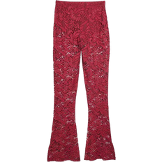 River Island Lace Flared Trousers - Red