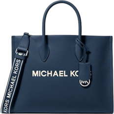 Michael Kors Detachable Shoulder Strap Totes & Shopping Bags Michael Kors Mirella Medium Pebbled Leather Tote Bag - Blue