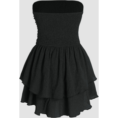 mini black work dress Plotting Revenge Mini Dress - Black, Large | Hazel and Olive main image 1