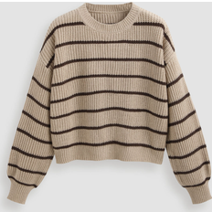 Cider Striped Knit Round Neckline Long Sleeve Top