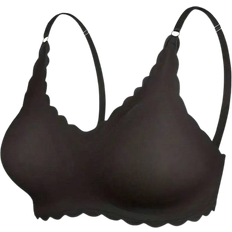 Shein Seamless Sports Bra Plus Brasier Sport Plus Bralette Plus Lingerie Sexy Bra For Women WireFree Removable Scallop Trim Bralette Invisibl
