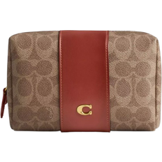 Leather Cosmetic Bags Coach Essential Cosmetic Pouch In Signature Canvas