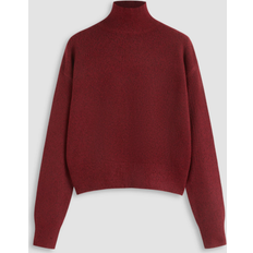 Cider Knit High Neck Solid Long Sleeve Top