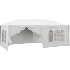 OutSunny 6 3m White Marquee Party Tent Wedding Gazebo 6x3 m