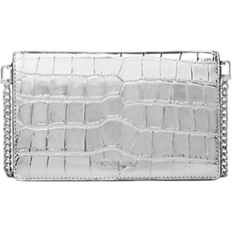 Michael Kors Jet Set Medium Metallic Crossbody Bag - Silver