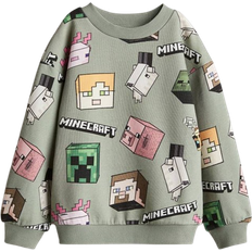 H&M Oversized Printed Sweatshirt - Green