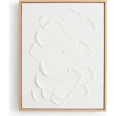 H&M De Pared En Relieve Blanco Arte enmarcado 37.2x47.2cm