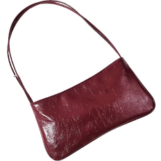 Skinny Double Strap Shoulder Bag - Burgundy
