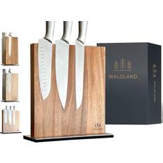 WALDLAND Premium Knivblock Magnetiskt Akaciaträ