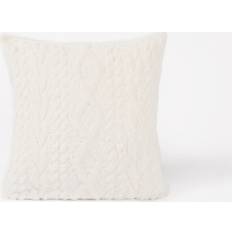 OHS 2 Cable Knit Soft Sherpa Cases Cream Cushion Cover Beige (45x45cm)
